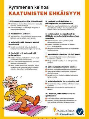10 keinoa kaatumisten ehkäisyyn -esite.