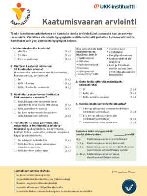 Kaatumisvaaran arviointilomake
